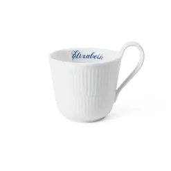 Hvid Riflet|Kaffekopper*Royal Copenhagen Hvid Riflet højhankskop, , 33 cl Bespoke