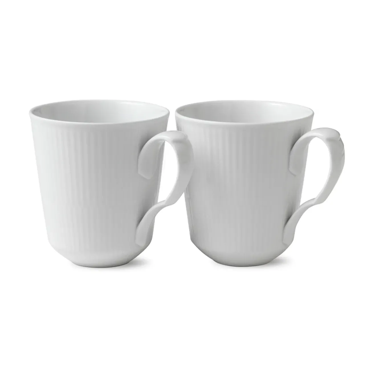 Hvid Riflet|Kaffekopper*Royal Copenhagen Hvid Riflet kop, 38 cl, 2 stk.