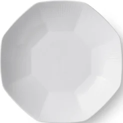 Hvid Riflet*Royal Copenhagen Hvid Riflet ottekantet skål, 25 cm