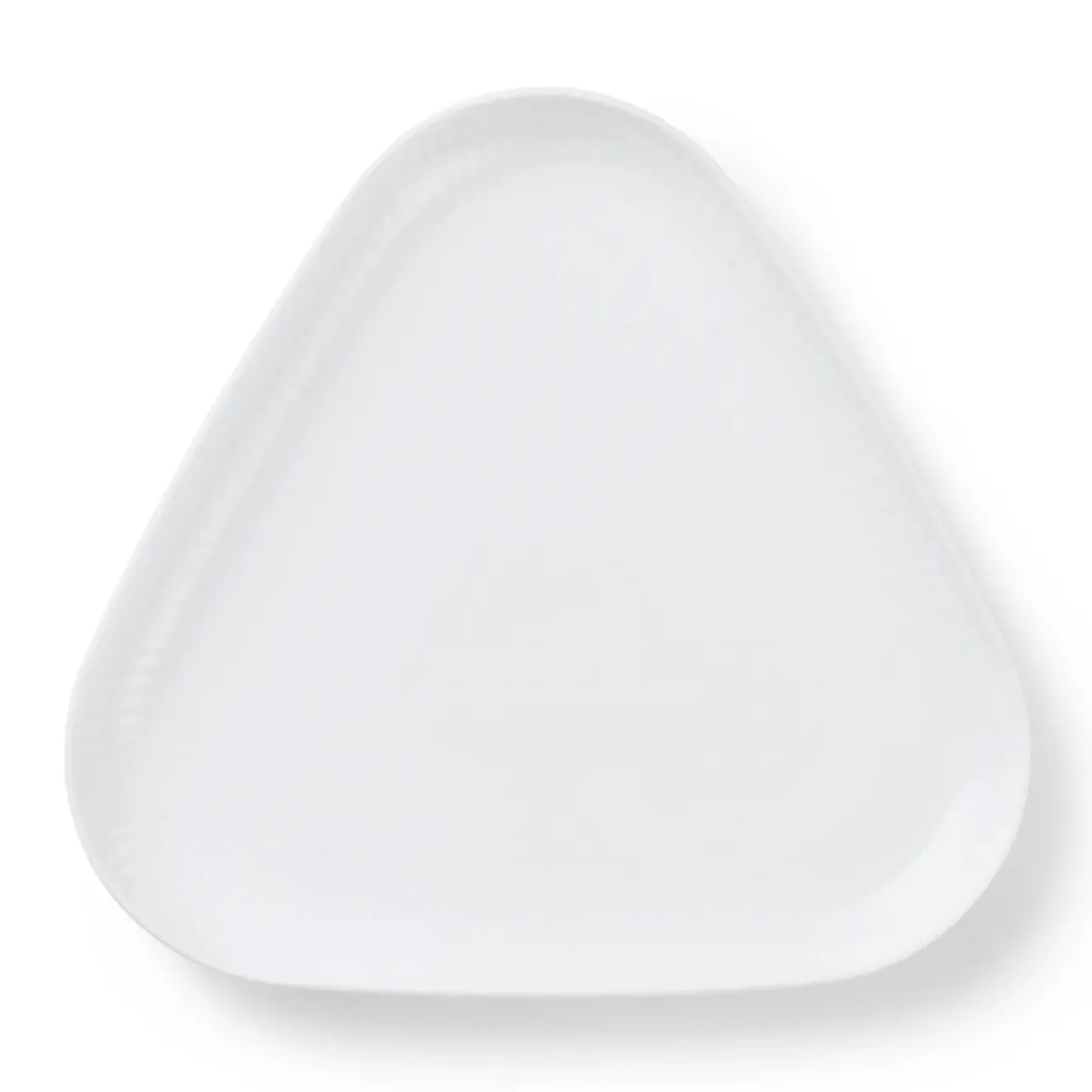 Hvid Riflet|Snackskåle*Royal Copenhagen serveringssæt, 24,5 cm, 4 stk. Hvid Riflet