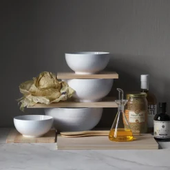 Hvid Riflet|Snackskåle*Royal Copenhagen Hvid Riflet skål, 73 cl