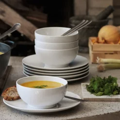 Hvid Riflet|Snackskåle*Royal Copenhagen Hvid Riflet skål, 73 cl