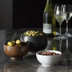 Hvid Riflet|Snackskåle*Royal Copenhagen Hvid Riflet skål, 24 cl