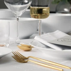 Hvid Riflet|Salatskåle*Royal Copenhagen Hvid Riflet skål, 180 cl