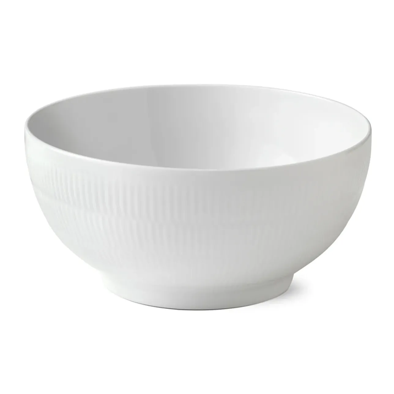 Hvid Riflet|Salatskåle*Royal Copenhagen Hvid Riflet skål, 310 cl