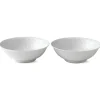 Hvid Riflet|Snackskåle*Royal Copenhagen Hvid Riflet skål, 35 cl, 2 stk.