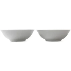 Hvid Riflet|Snackskåle*Royal Copenhagen Hvid Riflet skål, 35 cl, 2 stk.