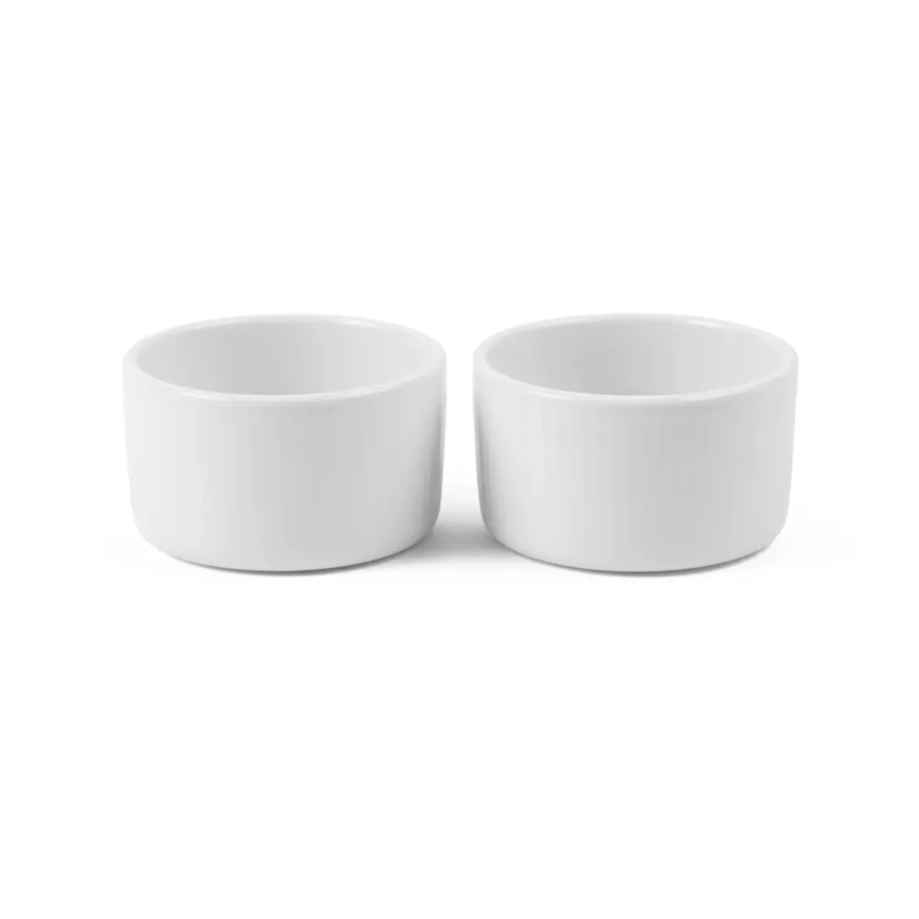 Hvid Riflet|Snackskåle*Royal Copenhagen Hvid Riflet souffléskål, 9 cm, 2 stk.