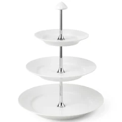 Hvid Riflet|Étagères*Royal Copenhagen Hvid Riflet étagère, 5 lag