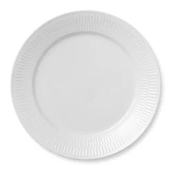 Hvid Riflet|Middagstallerkener*Royal Copenhagen Hvid Riflet tallerken, 27 cm