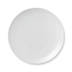 Hvid Riflet*Royal Copenhagen Hvid Riflet tallerken coupe, 23 cm