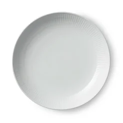 Hvid Riflet|Middagstallerkener*Royal Copenhagen Hvid Riflet tallerken coupe, 25 cm