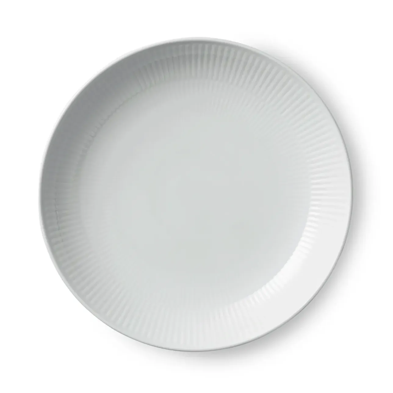 Hvid Riflet|Middagstallerkener*Royal Copenhagen Hvid Riflet tallerken coupe, 25 cm
