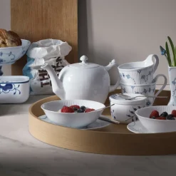 Hvid Riflet|Kander*Royal Copenhagen Hvid Riflet tekande, 100 cl