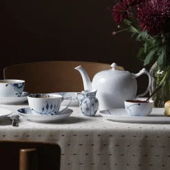Hvid Riflet|Kander*Royal Copenhagen Hvid Riflet tekande, 100 cl