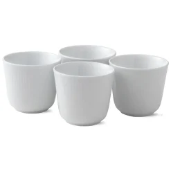 Hvid Riflet|Kaffekopper*Royal Copenhagen Hvid Riflet termokrus, 26 cl, 4 stk.