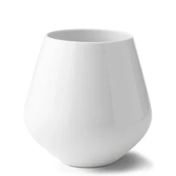 Hvid Riflet|Home Décor*Royal Copenhagen Hvid Riflet vase, 20,5 cm