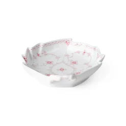 Eksklusive Steldele|Koral Musselmalet Halvblonde*Royal Copenhagen Koral Musselmalet Halvblonde fad, bladformet, 23 cm