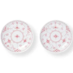 Eksklusive Steldele|Koral Musselmalet Halvblonde*Royal Copenhagen Koral Musselmalet Halvblonde lav skål, 13 cm, 2 stk.