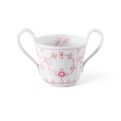 Eksklusive Steldele|Koral Musselmalet Riflet*Royal Copenhagen babykop, Bespoke, 13 cl Koral Musselmalet Riflet
