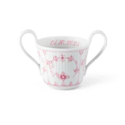 Eksklusive Steldele|Koral Musselmalet Riflet*Royal Copenhagen babykop, Bespoke, 13 cl Koral Musselmalet Riflet