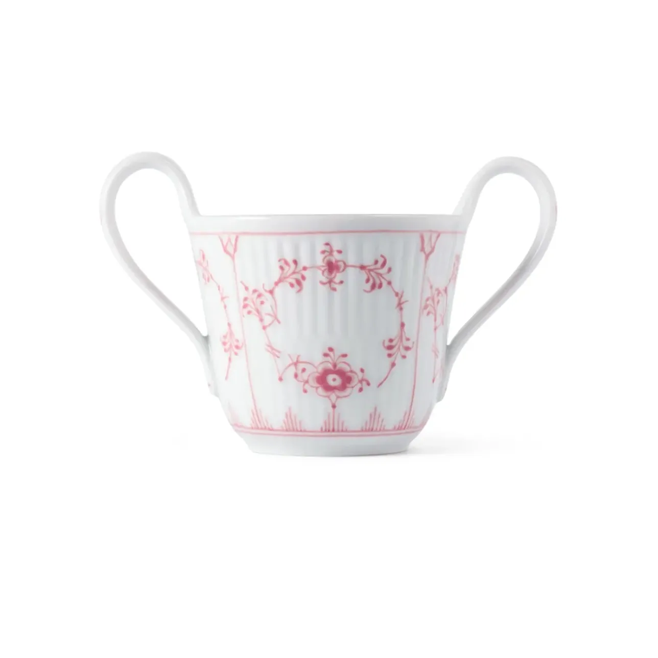 Eksklusive Steldele|Koral Musselmalet Riflet*Royal Copenhagen Koral Riflet babykop, 13 cl Koral Musselmalet Riflet