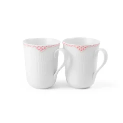 Koral Riflet Blonde|Kaffekopper*Royal Copenhagen kop, 36 cl, 2 stk. Koral Riflet Blonde