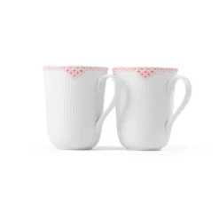 Koral Riflet Blonde|Kaffekopper*Royal Copenhagen kop, 36 cl, 2 stk. Koral Riflet Blonde