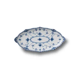 Musselmalet Halvblonde|Fade*Royal Copenhagen Musselmalet Halvblonde asiet, 24,5 cm