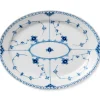 Musselmalet Halvblonde|Fade*Royal Copenhagen Musselmalet Halvblonde fad, 36,5 cm
