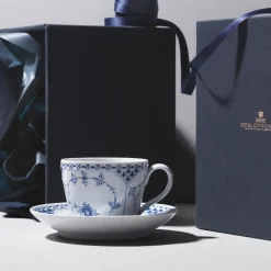 Musselmalet Halvblonde|Kaffekopper*Royal Copenhagen Musselmalet Halvblonde kop og underkop, 20 cl