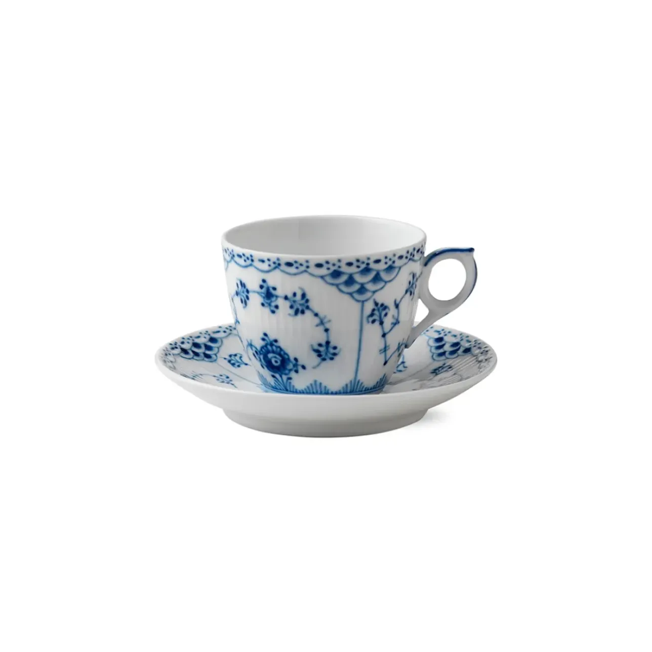 Musselmalet Halvblonde|Kaffekopper*Royal Copenhagen Musselmalet Halvblonde kop og underkop, 17 cl