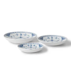 Musselmalet Halvblonde*Royal Copenhagen Musselmalet Halvblonde skål, 11 cm, 13 cm, 15 cm, 3 stk.