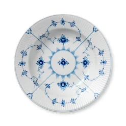 Eksklusive Steldele|Musselmalet Riflet*Royal Copenhagen Musselmalet Riflet dyb tallerken, 23 cm