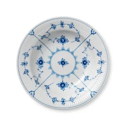 Eksklusive Steldele|Musselmalet Riflet*Royal Copenhagen Musselmalet Riflet dyb tallerken, 21 cm