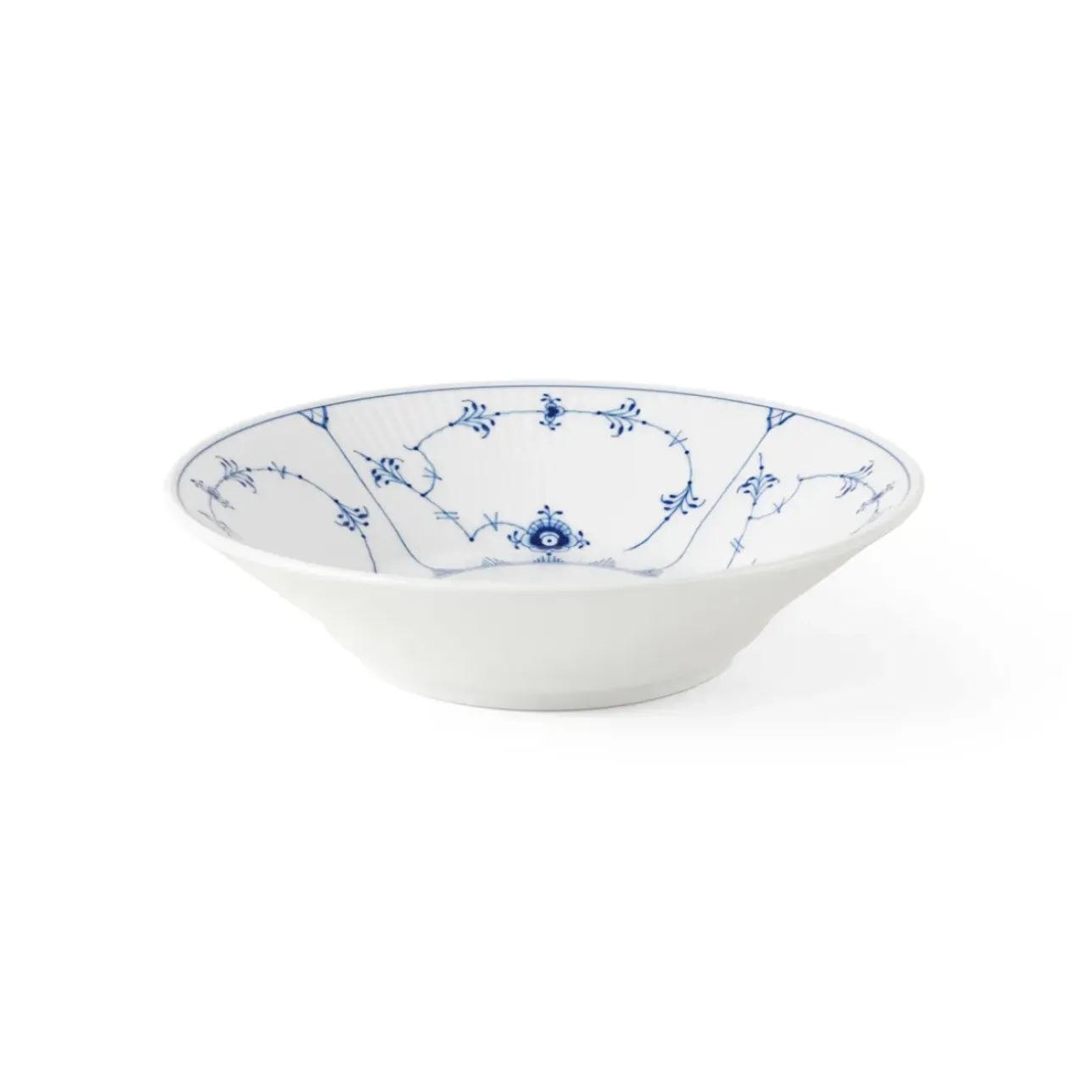 Eksklusive Steldele|Musselmalet Riflet*Royal Copenhagen Musselmalet Riflet dyb tallerken, 21 cm