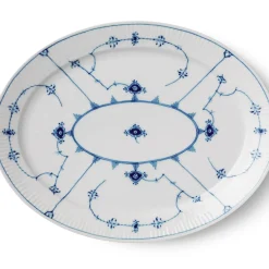 Eksklusive Steldele|Musselmalet Riflet*Royal Copenhagen Musselmalet Riflet fad, 35 cm