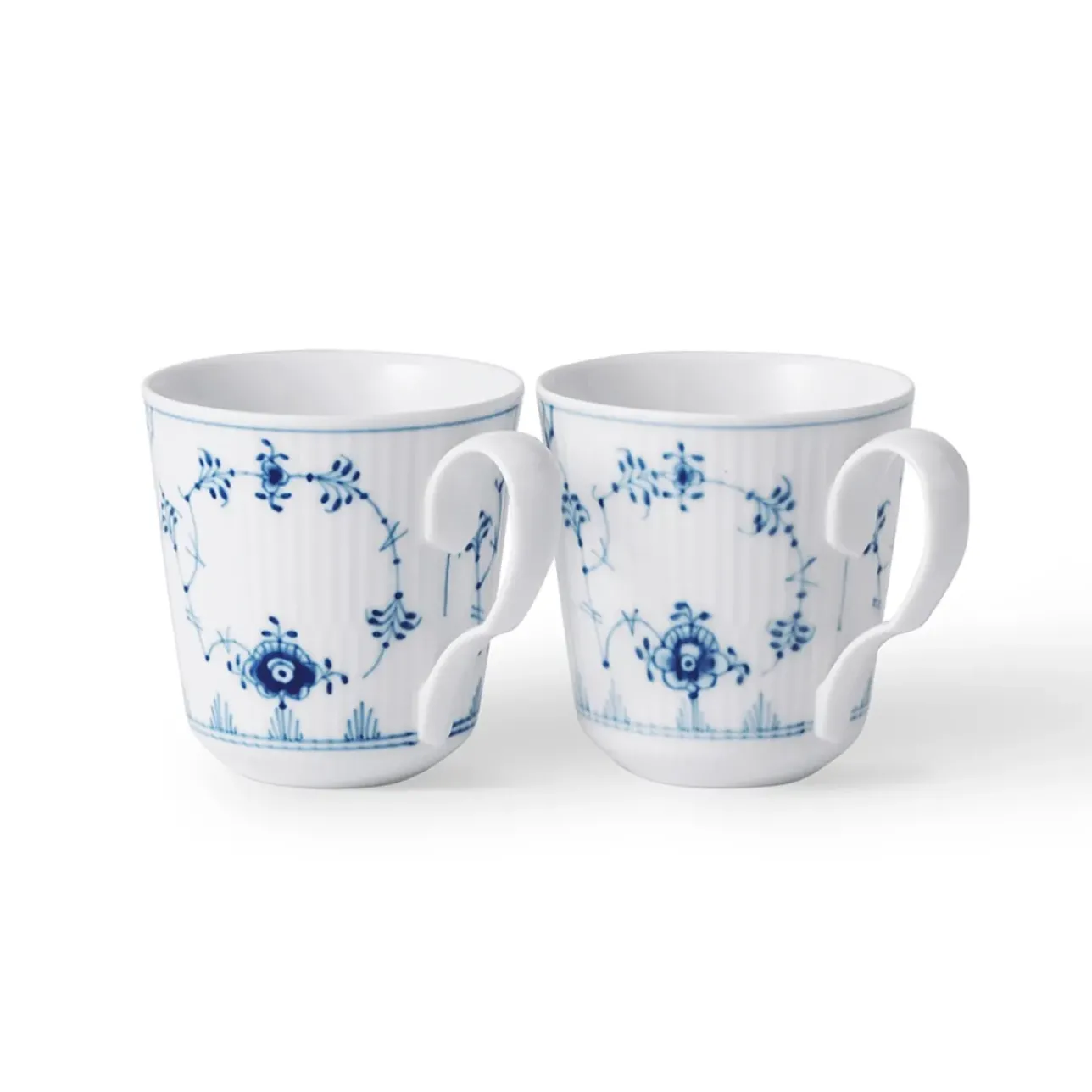 Eksklusive Steldele|Musselmalet Riflet*Royal Copenhagen Musselmalet Riflet kop, 28 cl, 2 stk.