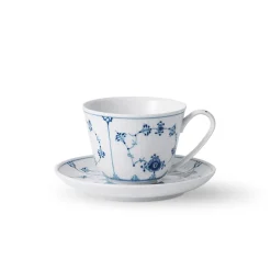 Eksklusive Steldele|Musselmalet Riflet*Royal Copenhagen Musselmalet Riflet kop og underkop, 24 cl