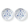 Eksklusive Steldele|Musselmalet Riflet*Royal Copenhagen Musselmalet Riflet lav skål, 15 cm, 2 stk.