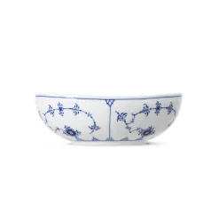 Eksklusive Steldele|Musselmalet Riflet*Royal Copenhagen oval skål, 37 cl Musselmalet Riflet