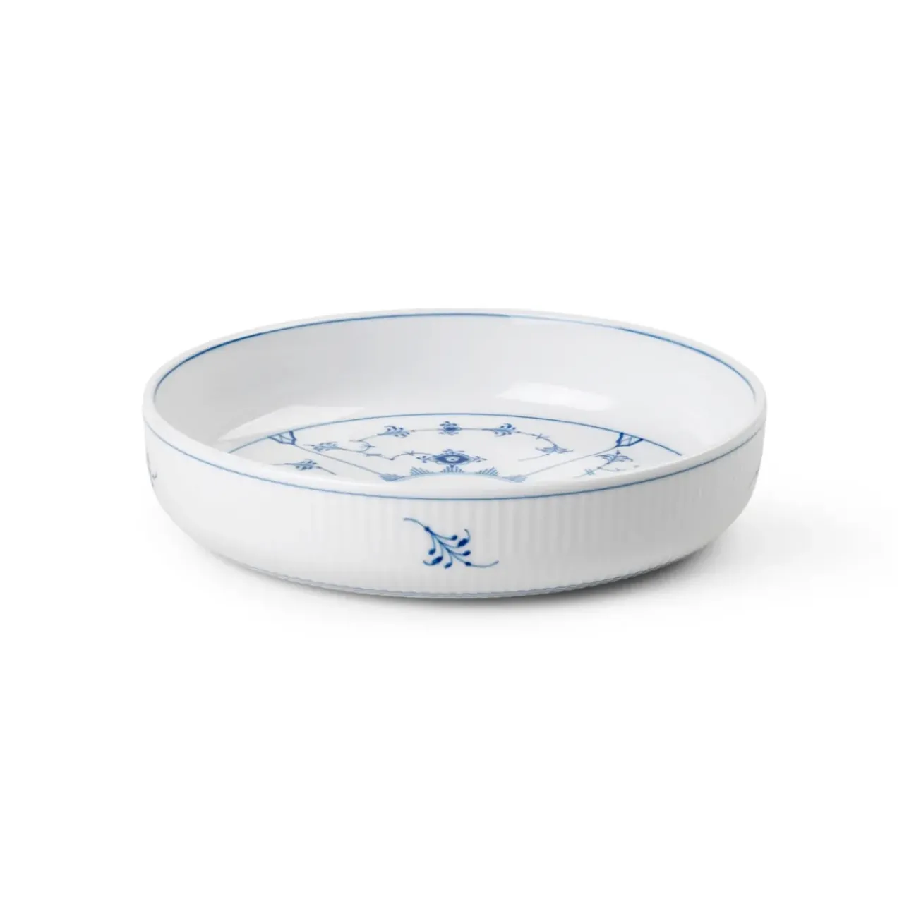 Eksklusive Steldele|Musselmalet Riflet*Royal Copenhagen Musselmalet Riflet ovnfast fad, 18,5 cm