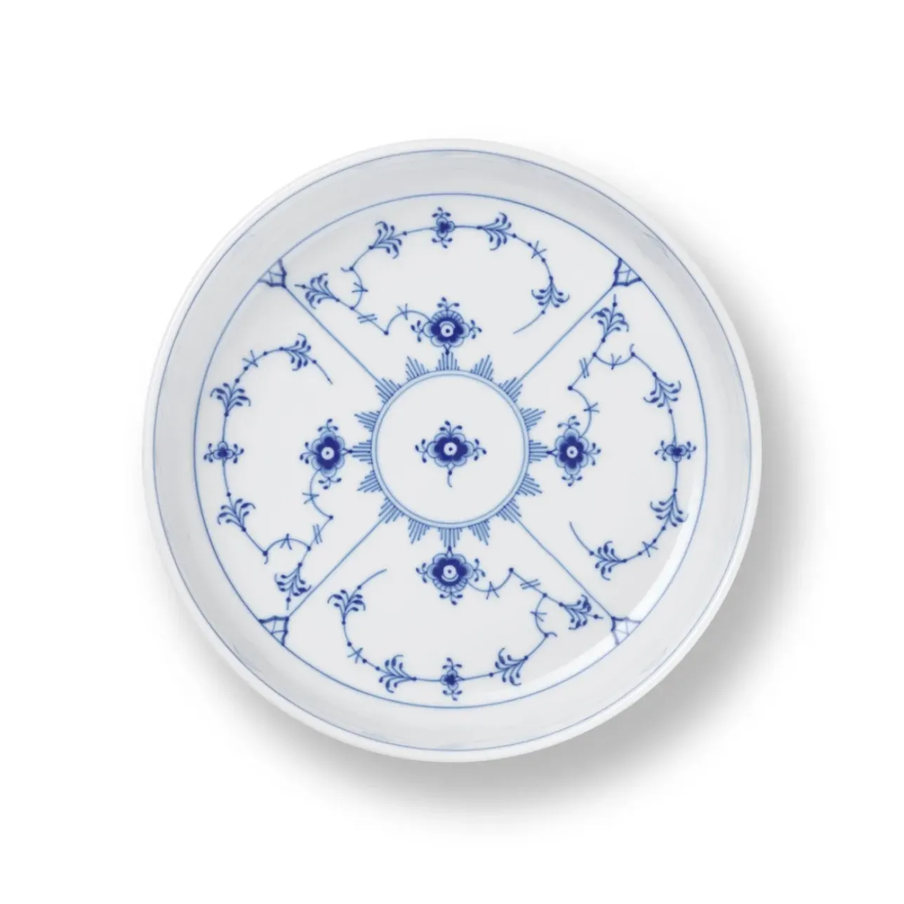 Eksklusive Steldele|Musselmalet Riflet*Royal Copenhagen Musselmalet Riflet ovnfast fad, 18,5 cm