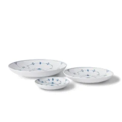Musselmalet Riflet*Royal Copenhagen Musselmalet Riflet skål, 11 cm, 13 cm, 15 cm, 3 stk.