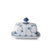 Eksklusive Steldele|Musselmalet Riflet*Royal Copenhagen Musselmalet Riflet smørskål, 42 cl