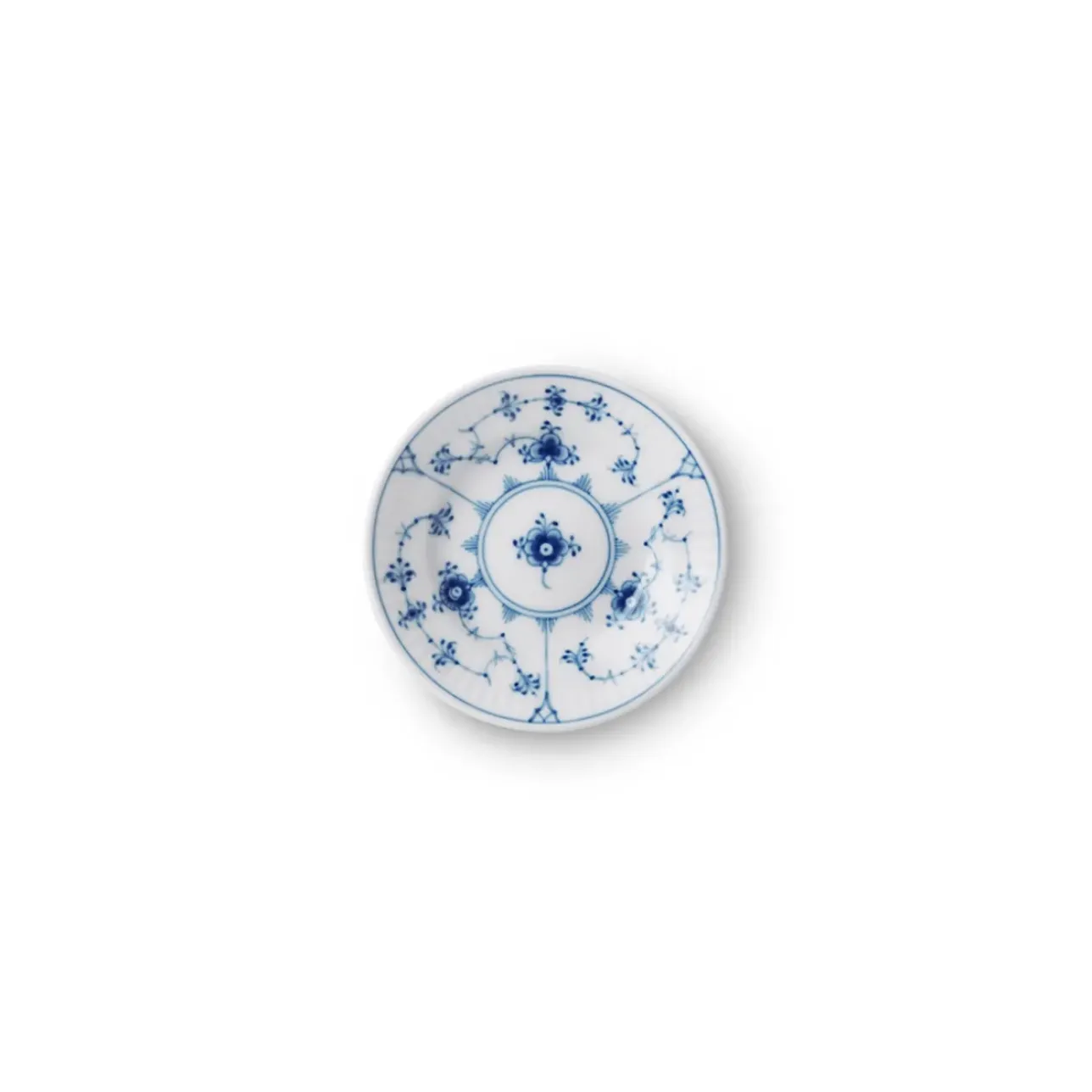 Eksklusive Steldele|Musselmalet Riflet*Royal Copenhagen Musselmalet Riflet tallerken, 12 cm