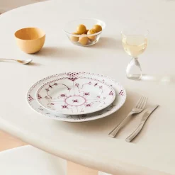 Eksklusive Steldele|Purpur Musselmalet Halvblonde*Royal Copenhagen Purpur Musselmalet Halvblonde tallerken, 22 cm