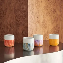 Riflet Contrast|Kaffekopper*Royal Copenhagen Riflet Contrast Marble krus, , 35 cl Warm Ochre