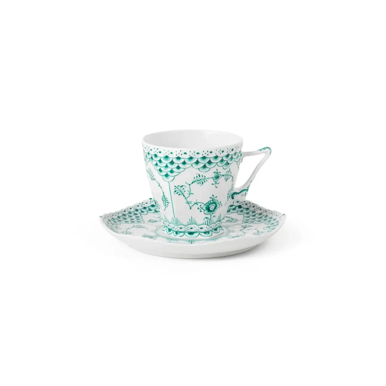 Eksklusive Steldele|Smaragd Musselmalet Helblonde*Royal Copenhagen Smaragd Musselmalet Helblonde kop og underkop, 14 cl