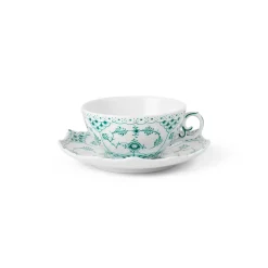 Eksklusive Steldele|Smaragd Musselmalet Helblonde*Royal Copenhagen Smaragd Musselmalet Helblonde tekop og underkop, 22 cl